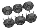 Set of 3 Axles for Truck Trailer