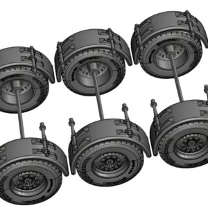 Set of 3 Axles for Truck Trailer